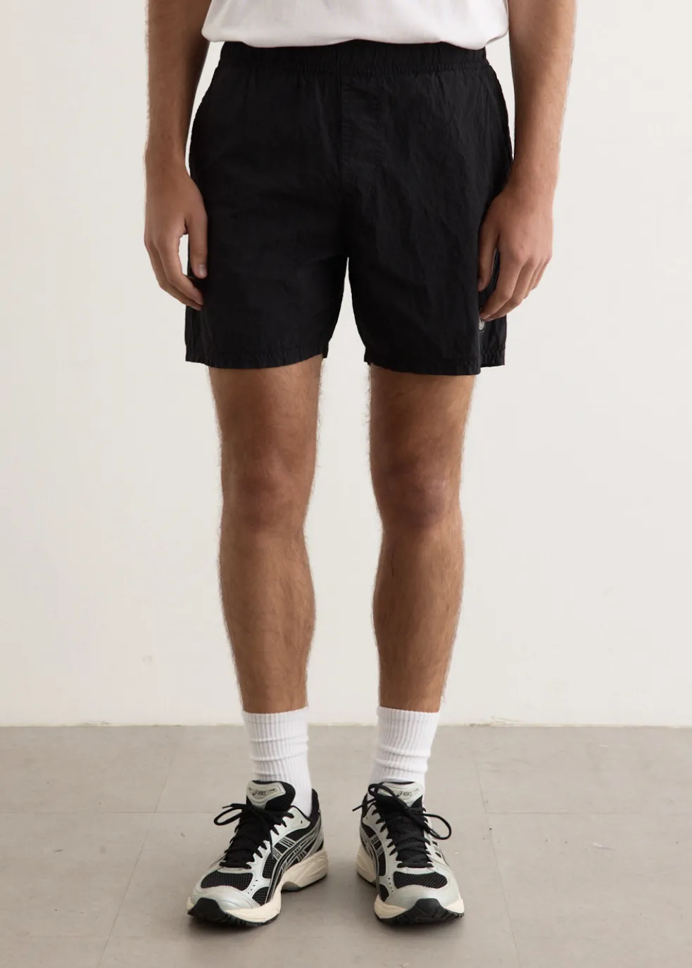 Iridescent Nylon Metal Swim Trunks