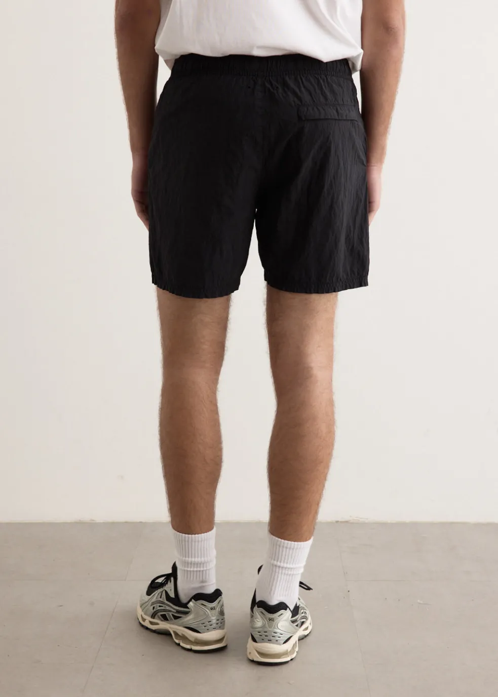 Iridescent Nylon Metal Swim Trunks