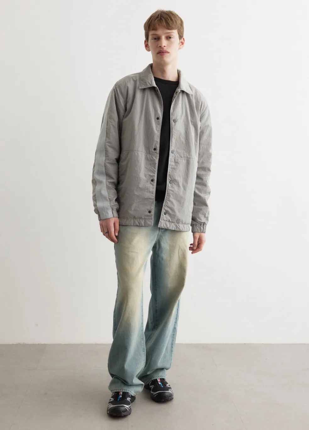 Iridescent Nylon Metal Light Jacket