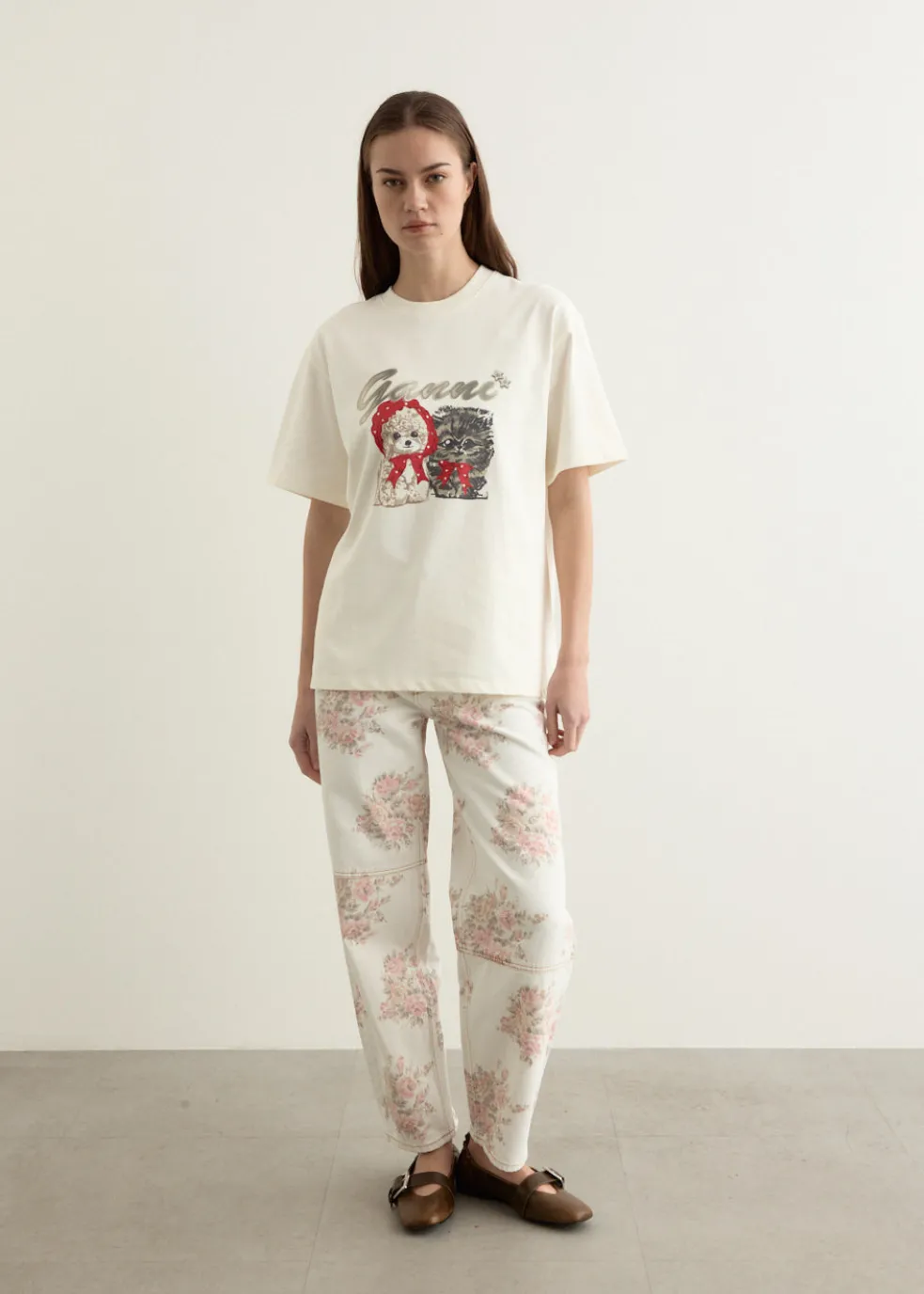 Ivory Animal Print T-Shirt