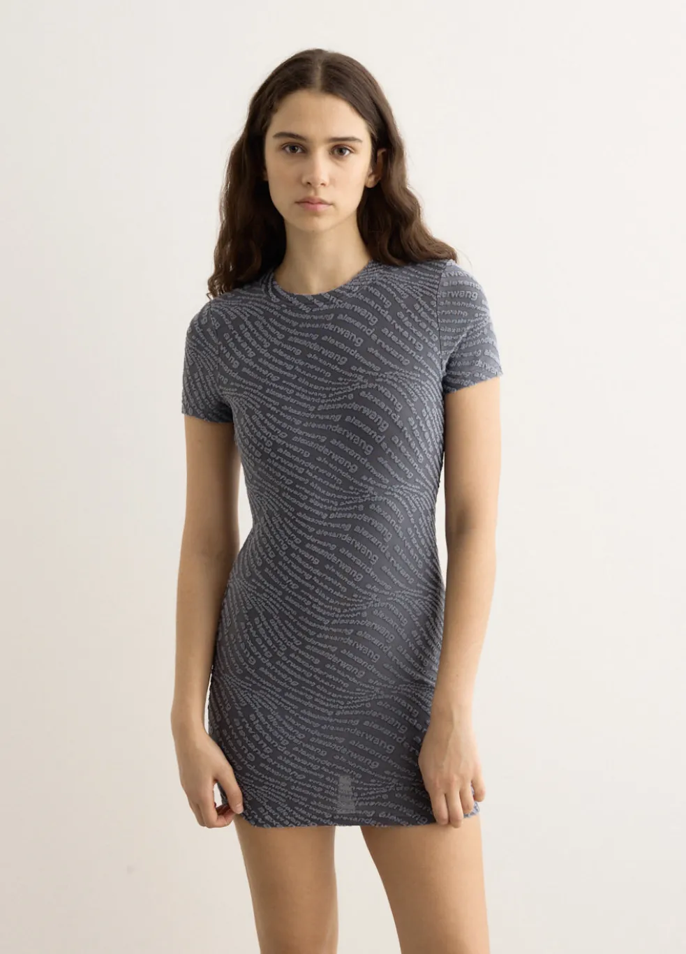 Jacquard Logo Mini Dress
