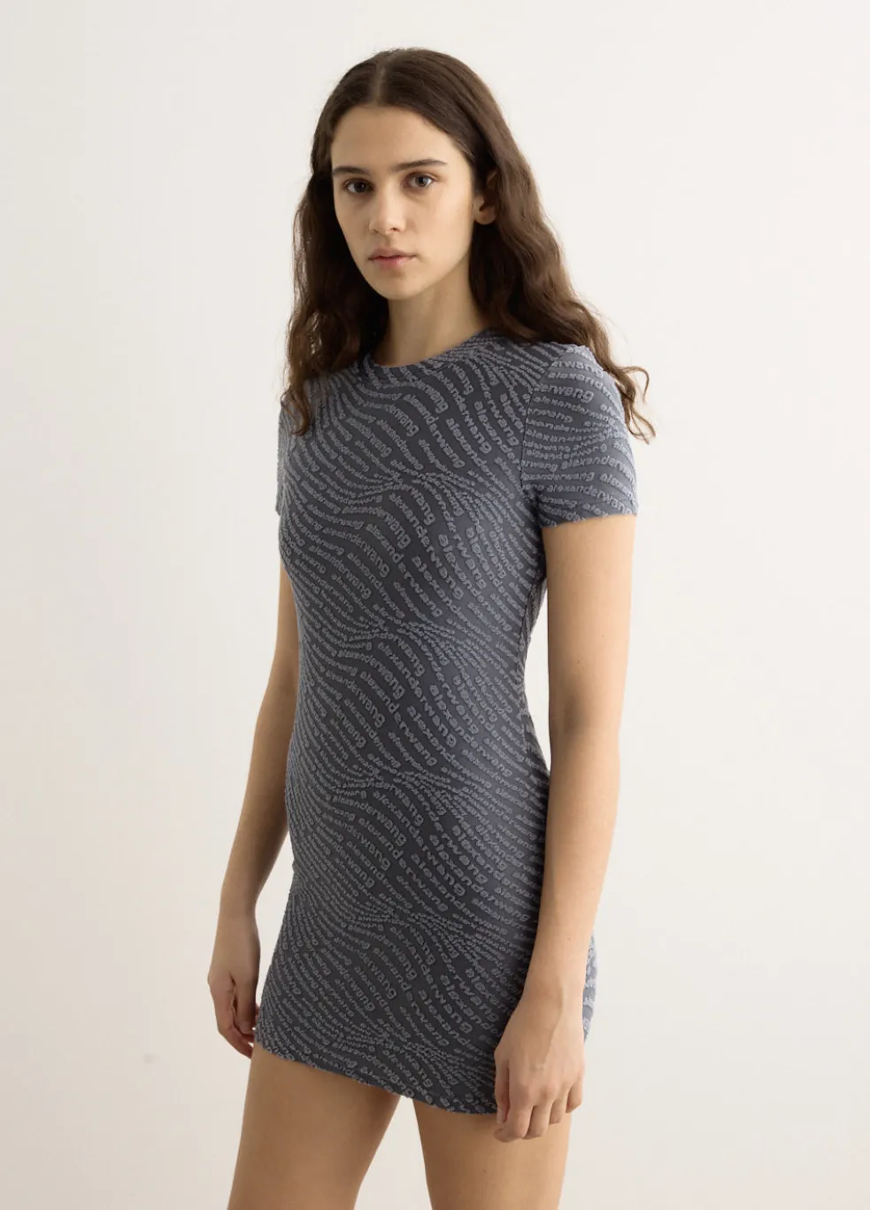 Jacquard Logo Mini Dress
