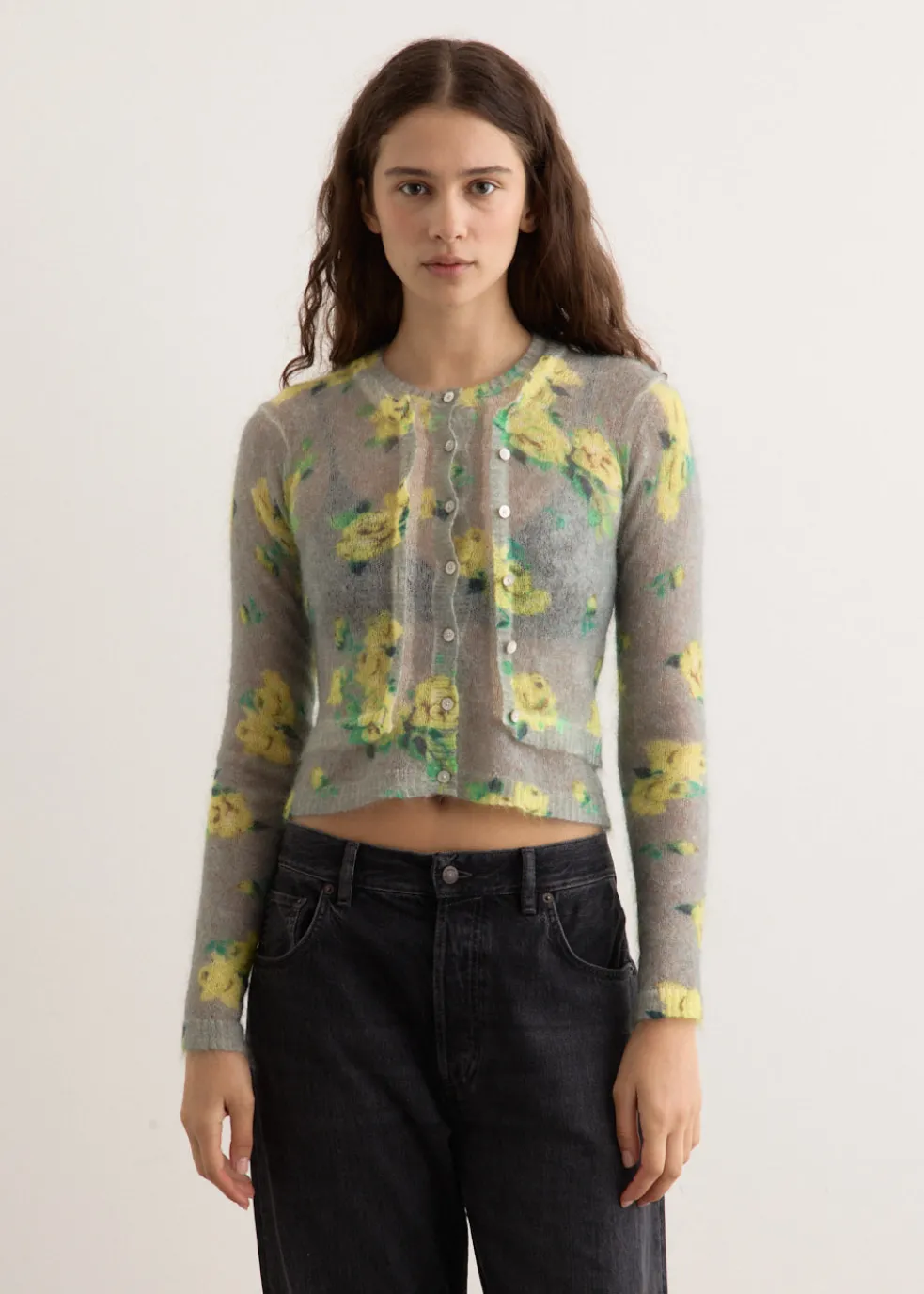 Kahoo Printed Overwashed Cardigan