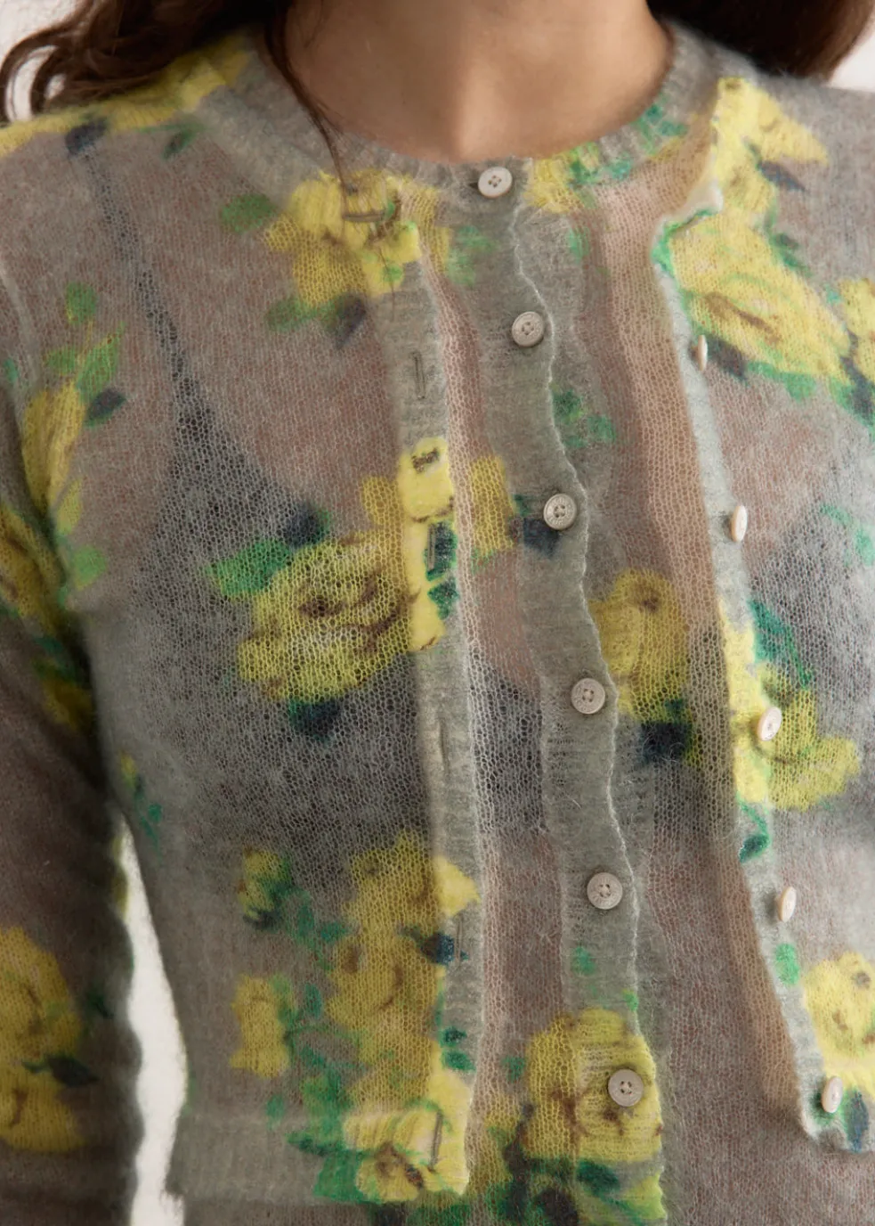 Kahoo Printed Overwashed Cardigan