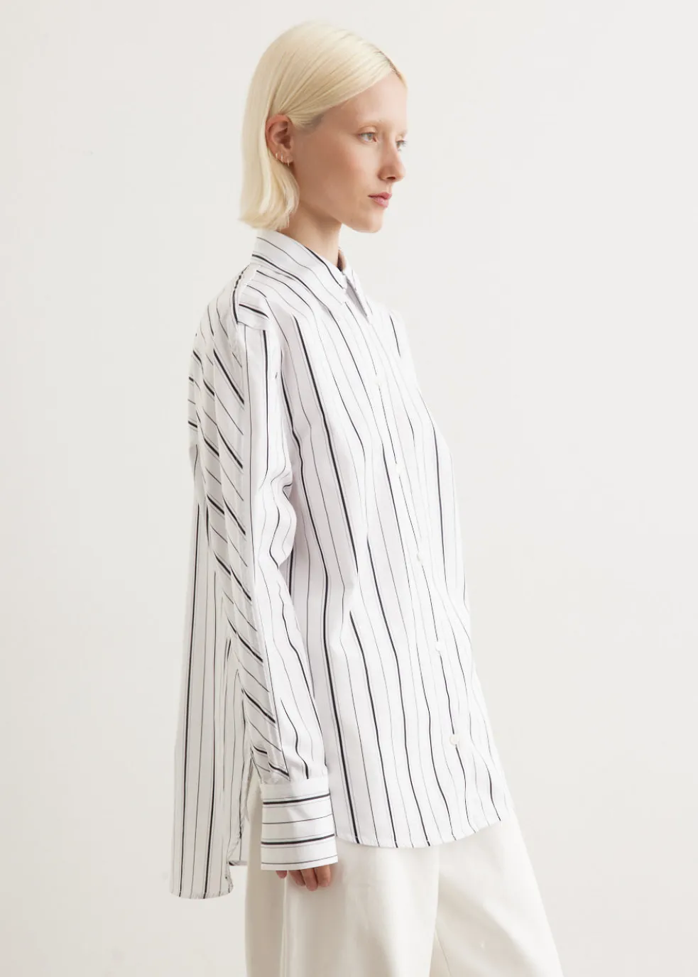 Kimono Sleeve Striped Shirt