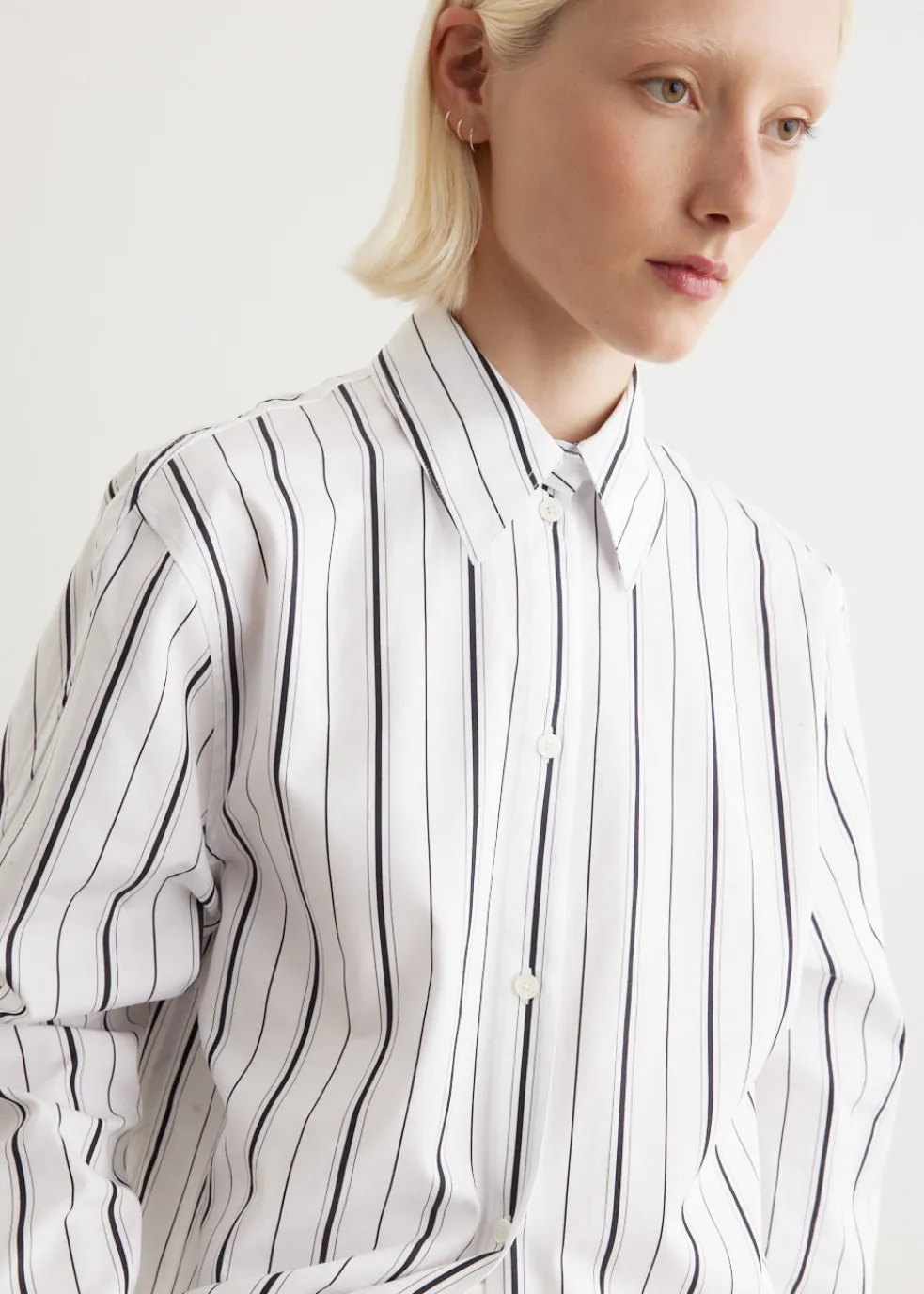 Kimono Sleeve Striped Shirt