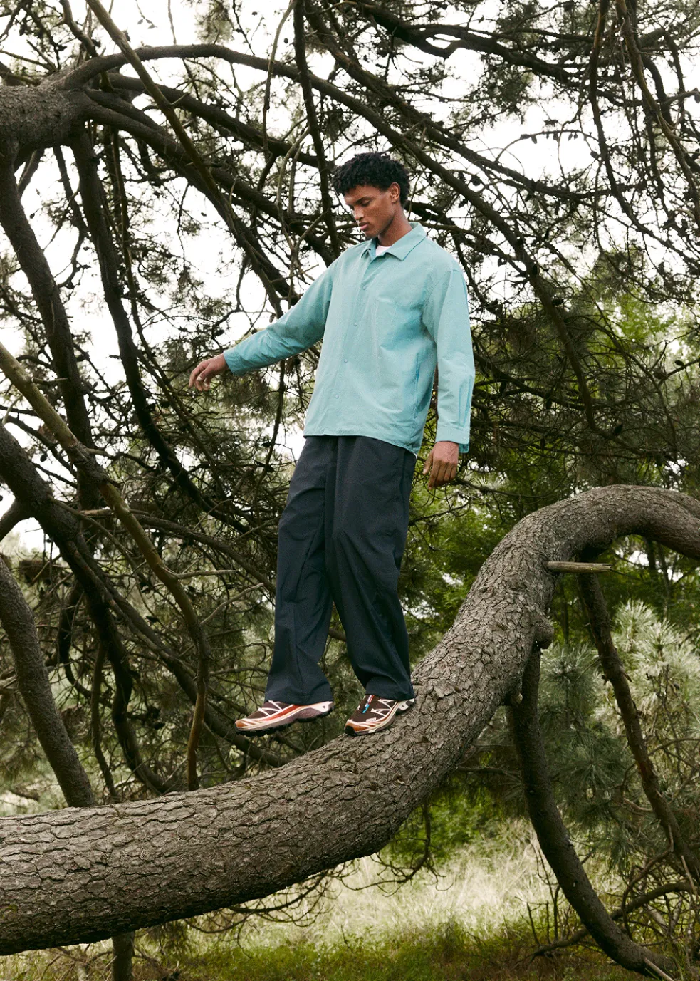 Knee Tuck Wide Pants