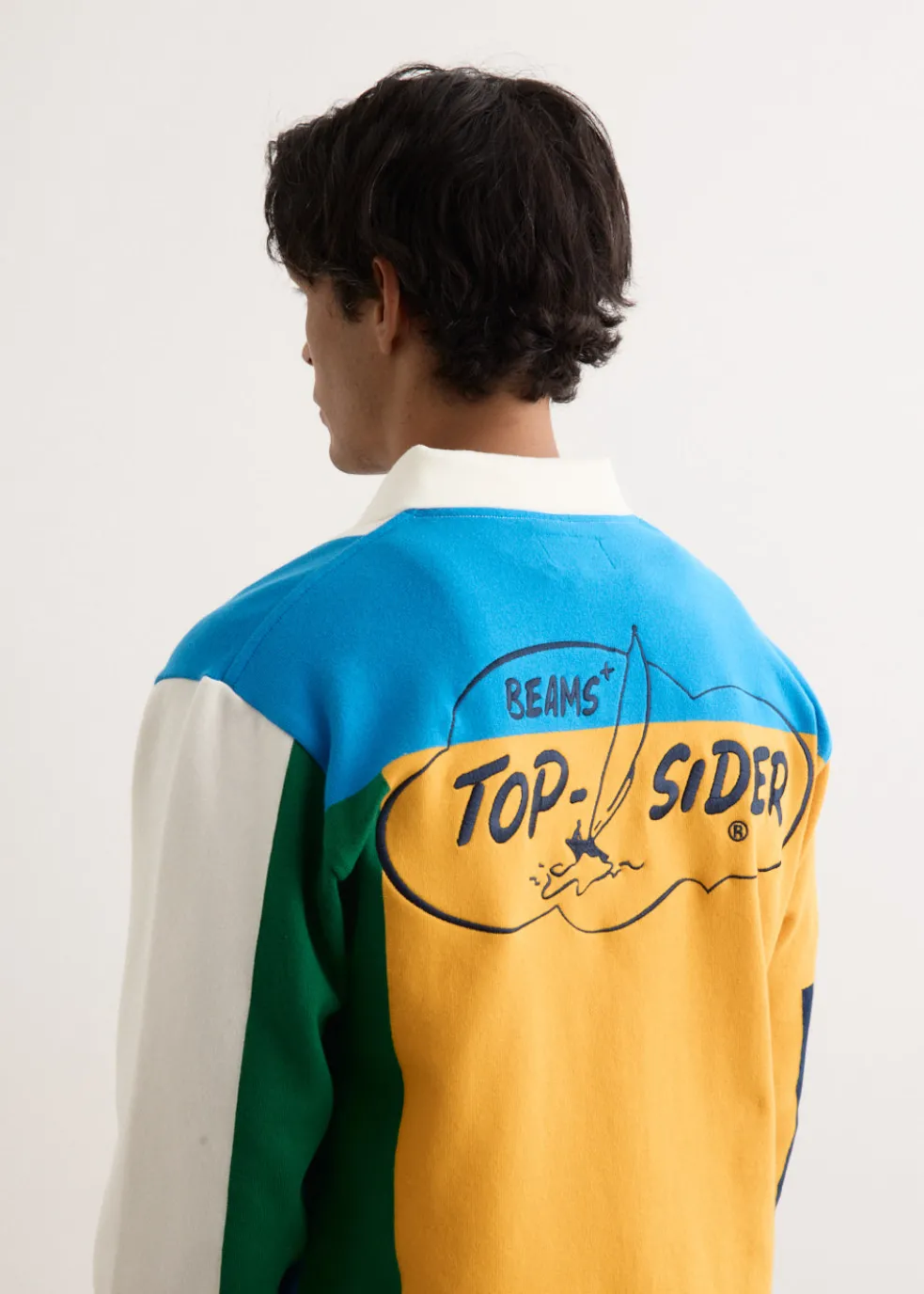 Knit Ragger Colour Block on Embroidery Polo