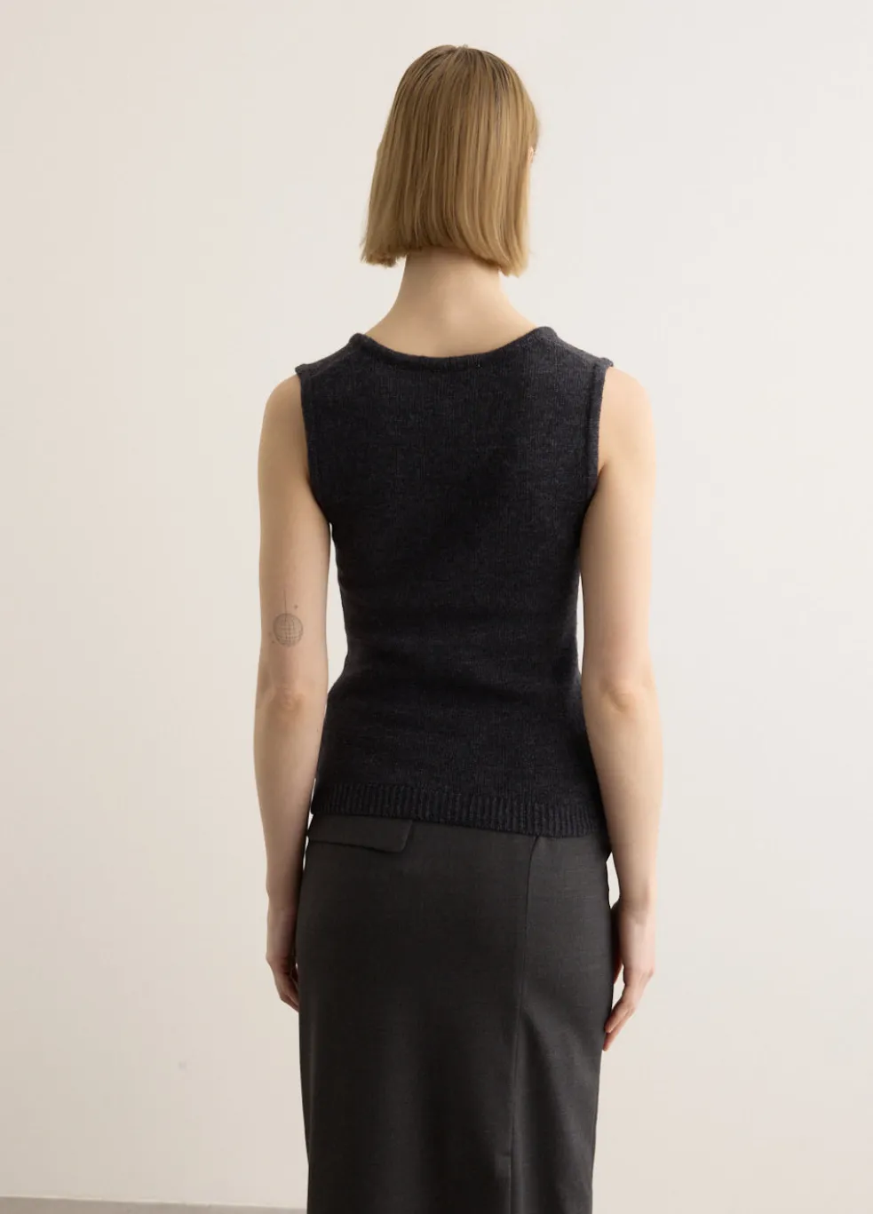 Lace Up Knitted Vest