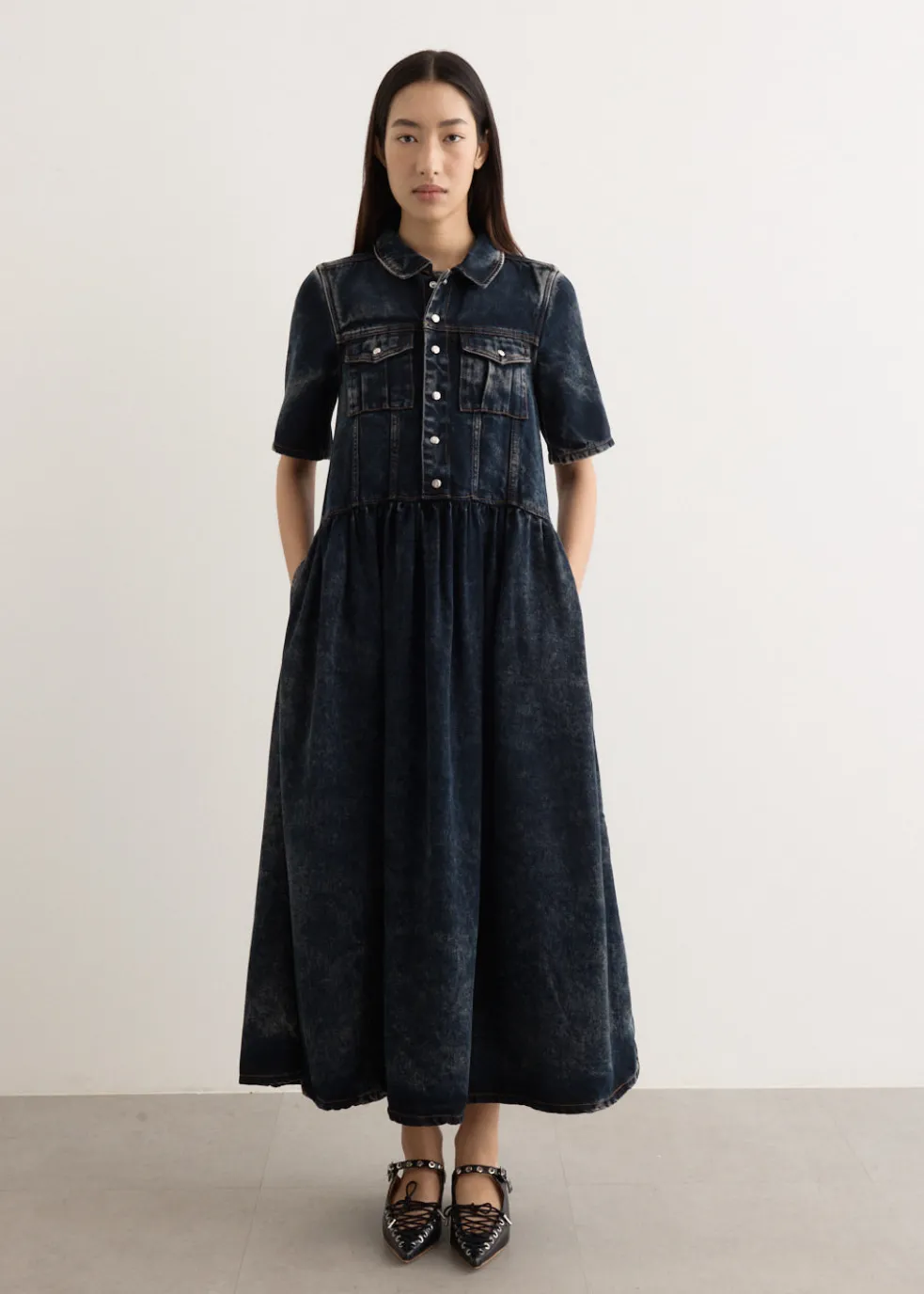 Light Denim Long Dress