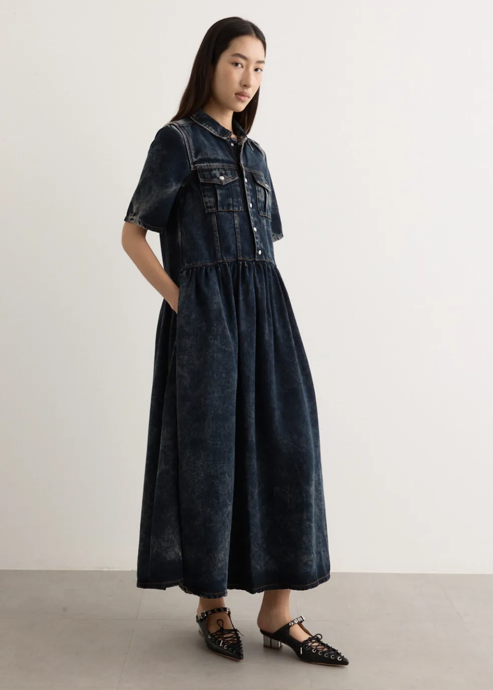 Light Denim Long Dress