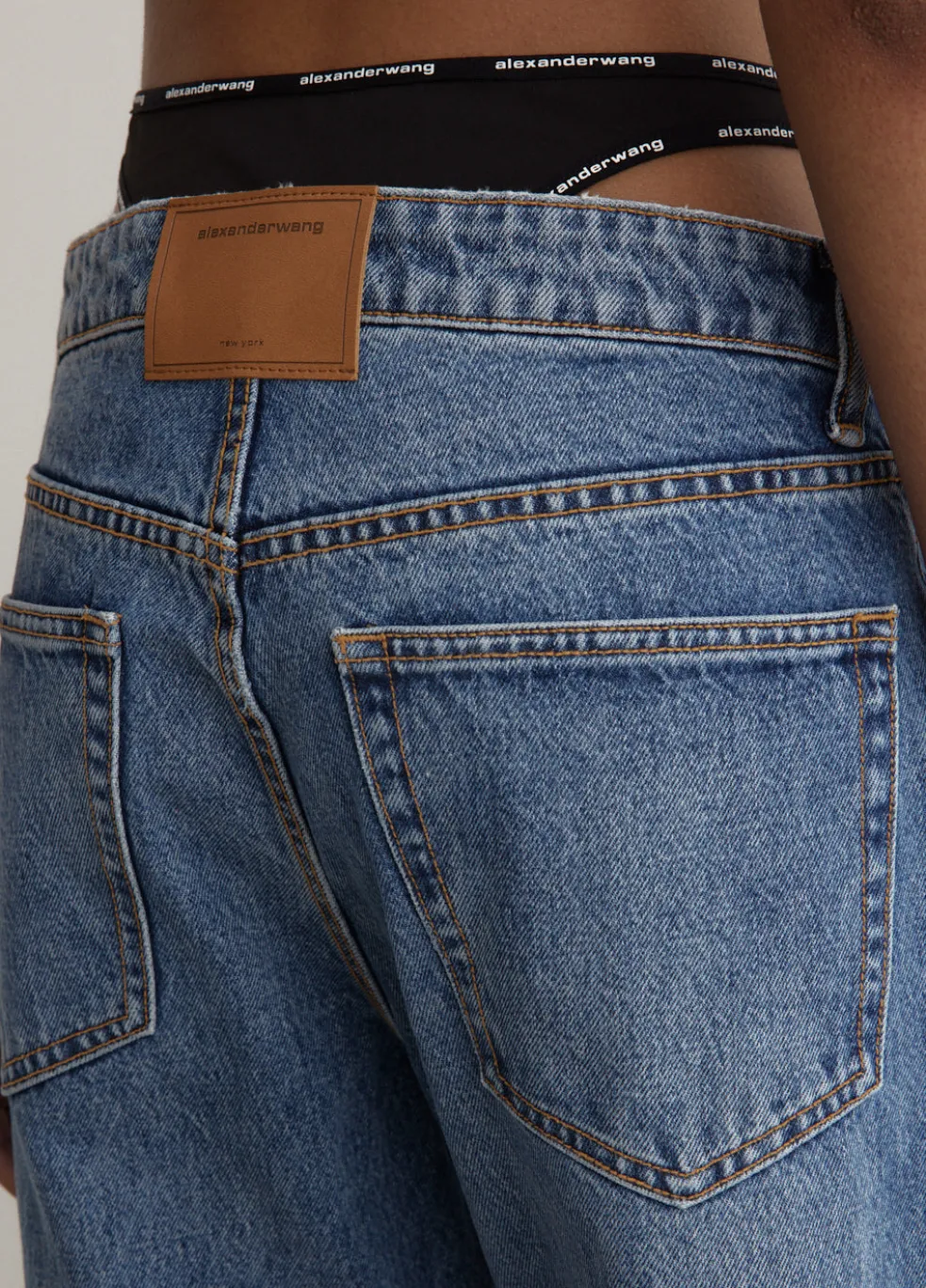 Logo Bikini Mid-Rise Jeans