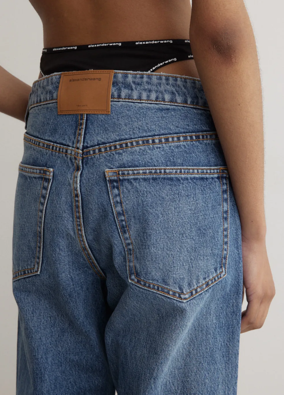 Logo Bikini Mid-Rise Jeans