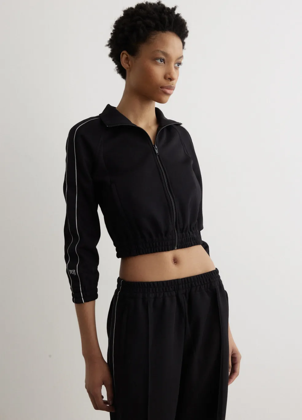 Logo Tape Cropped Track Jacket