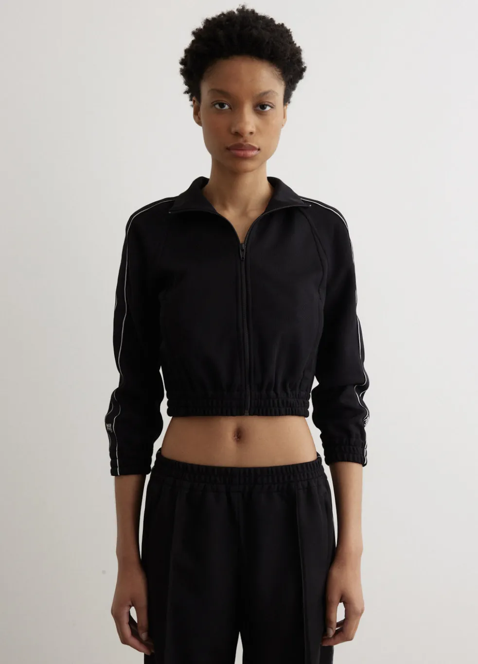 Logo Tape Cropped Track Jacket
