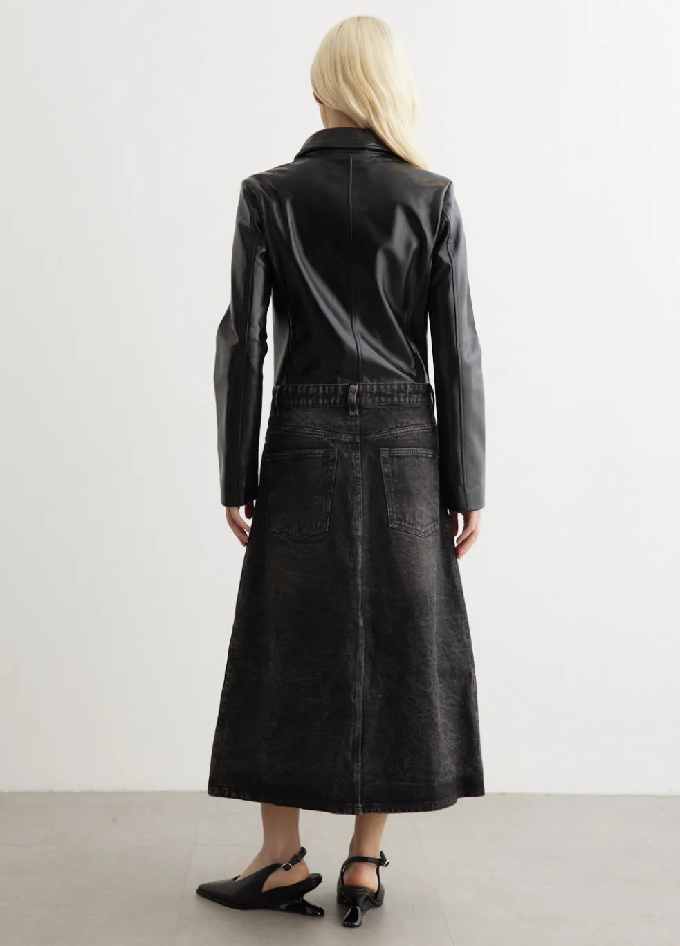 L-Ory Giacca Denim Midi Skirt