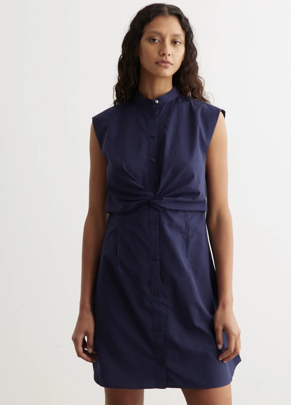 Louisa Sleeveless Poplin Dress