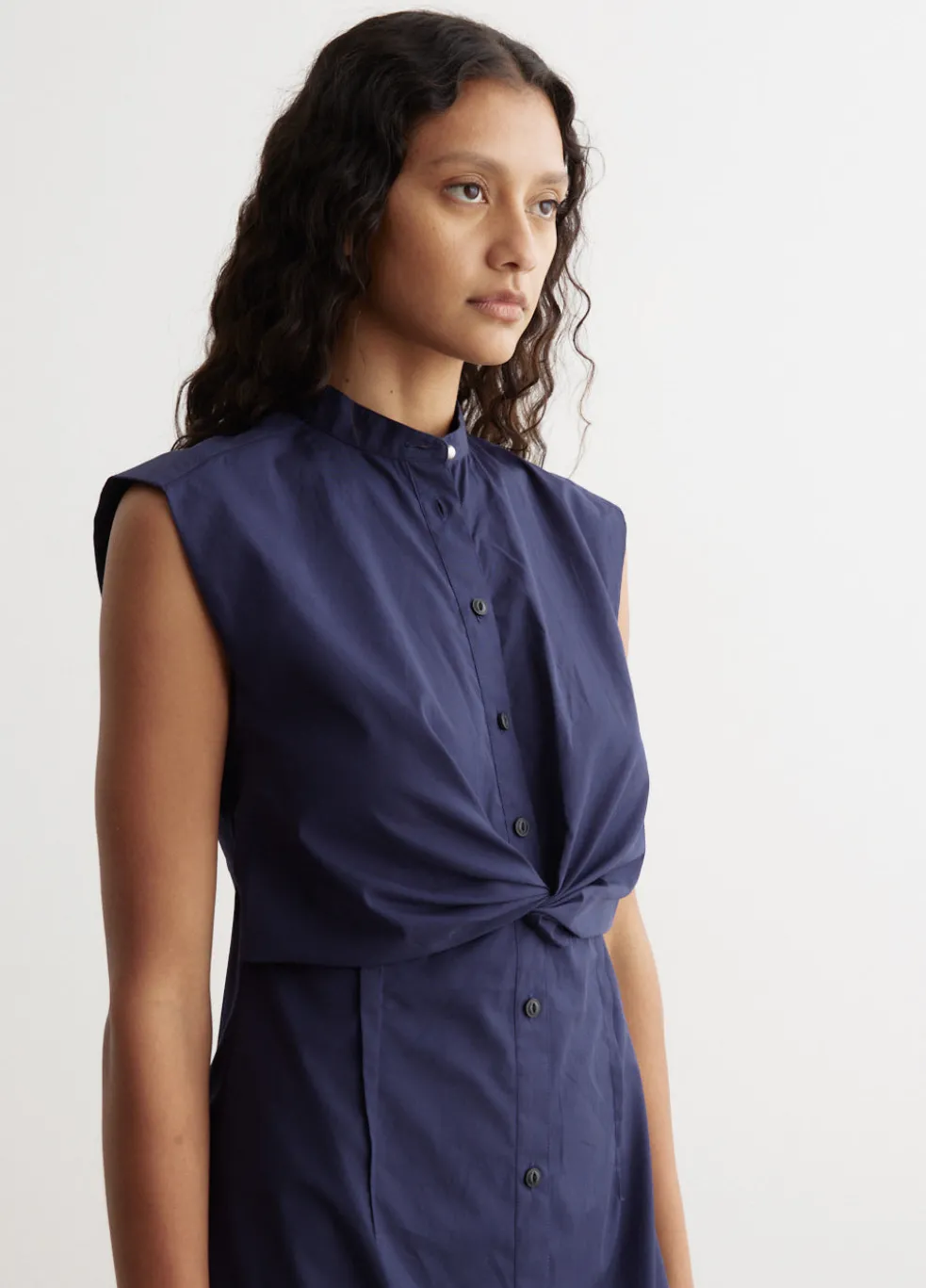 Louisa Sleeveless Poplin Dress