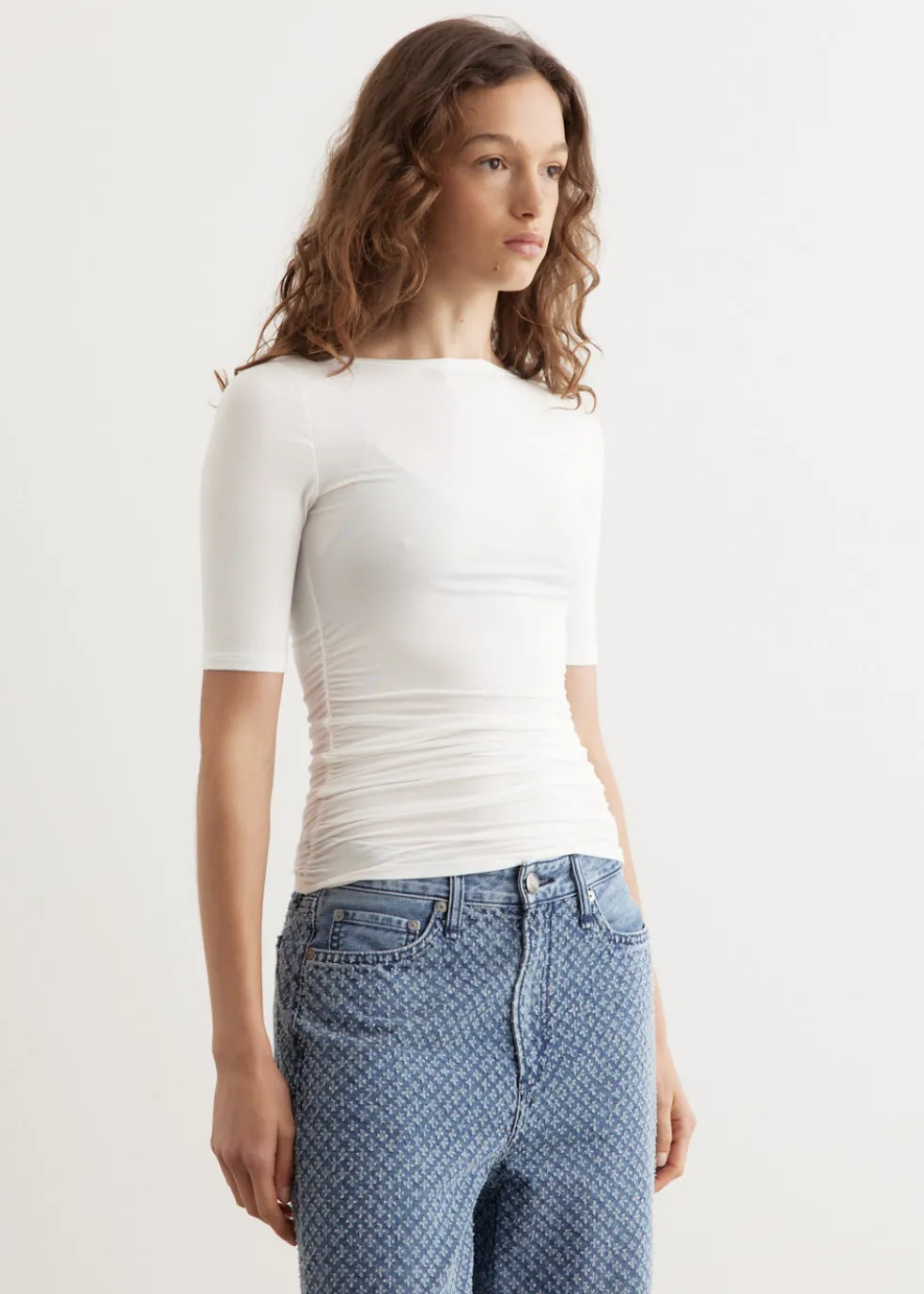 Luca Shirred Short Sleeve T-Shirt