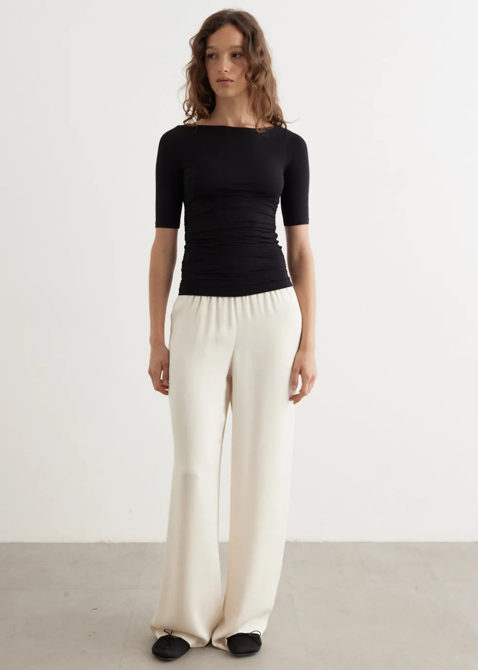 Luca Shirred Short Sleeve T-Shirt