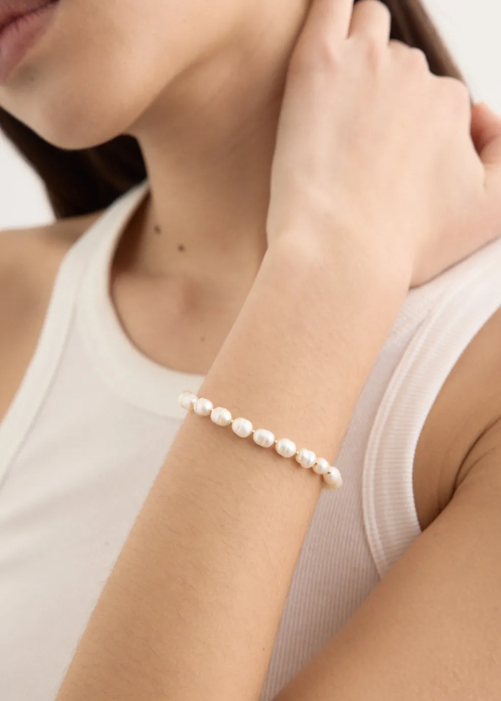 Medium Beads Freshwater Pearls Bracelet