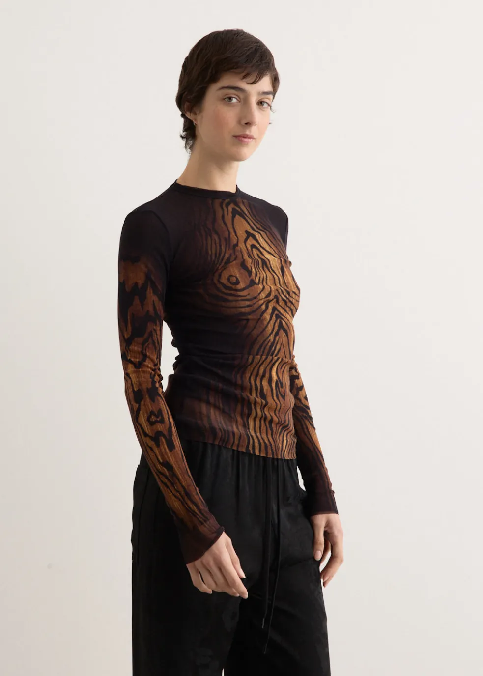 Mesh Long Sleeve Top