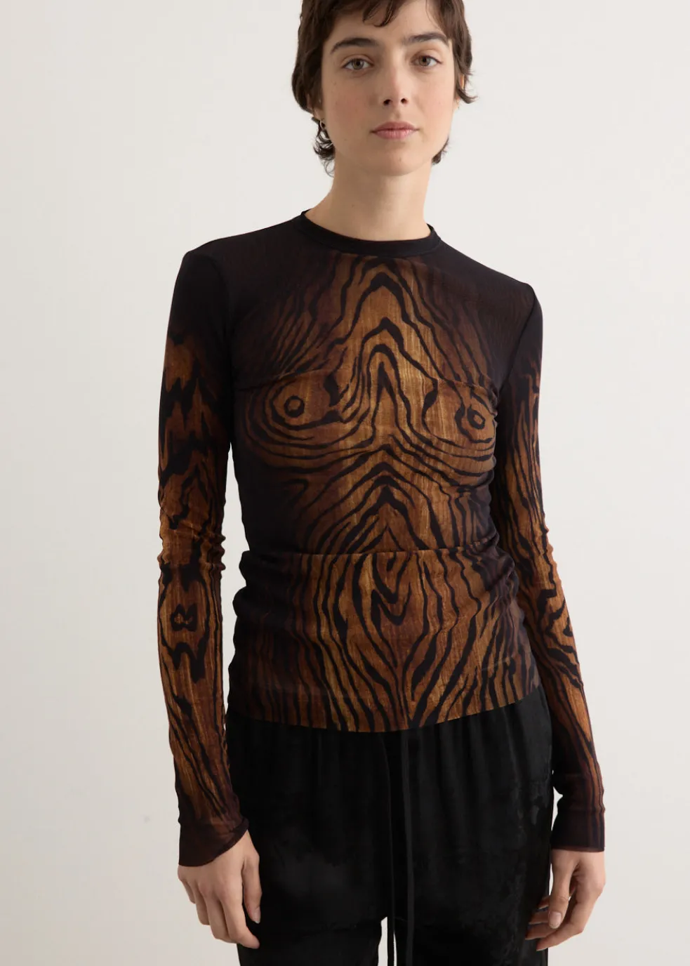 Mesh Long Sleeve Top