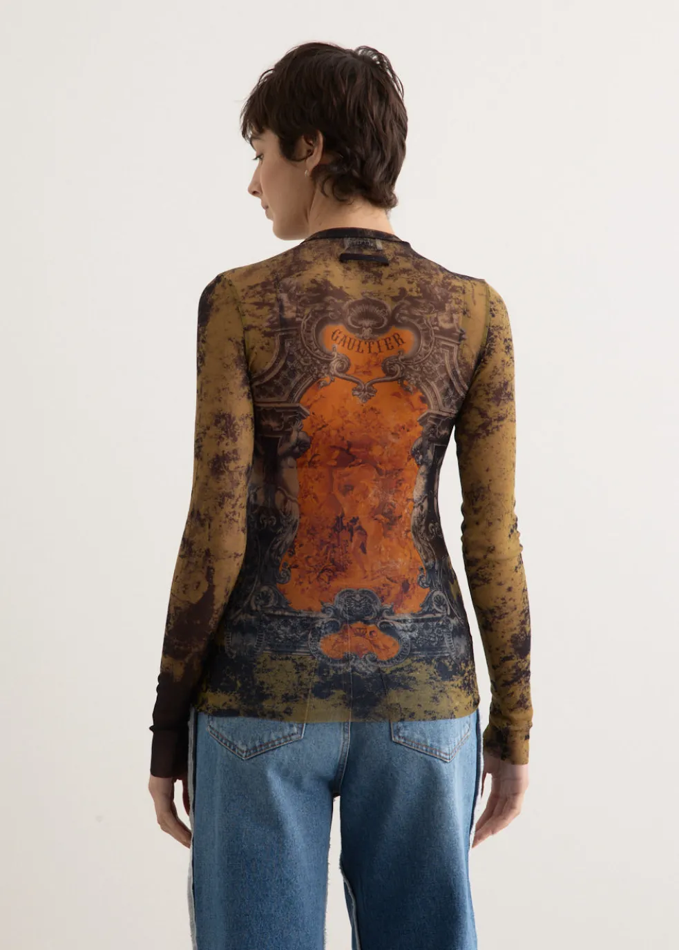 Mesh Long Sleeve Top