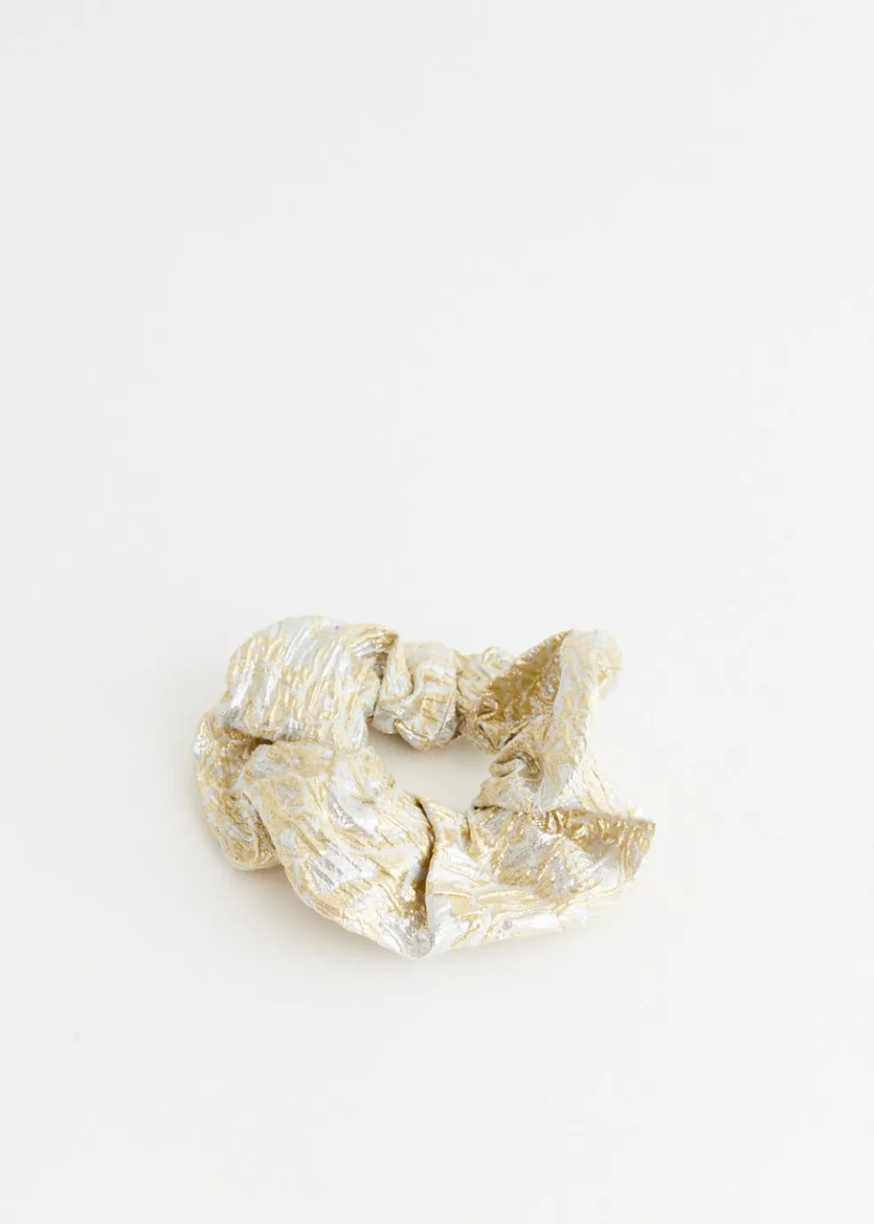 Metallic Cloque Scrunchie