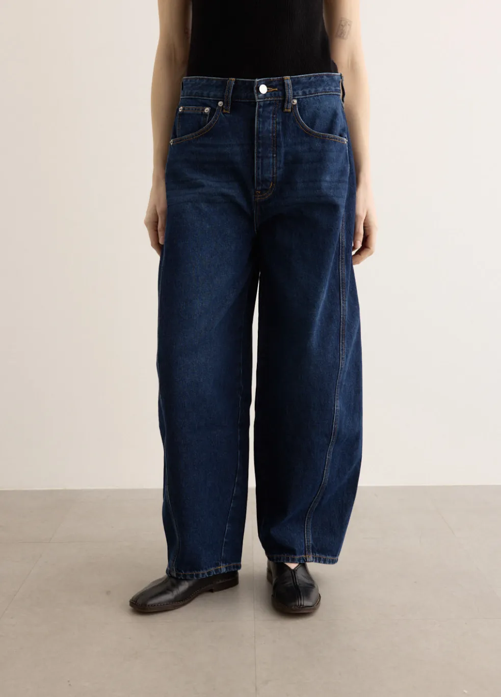 Mid Rise Balloon Jeans