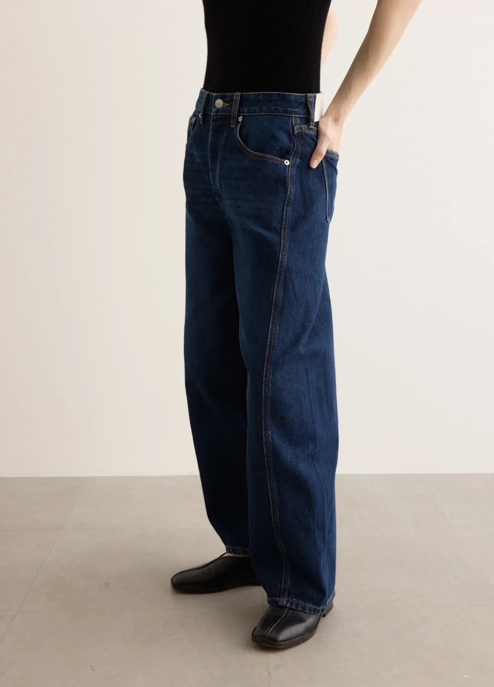 Mid Rise Balloon Jeans