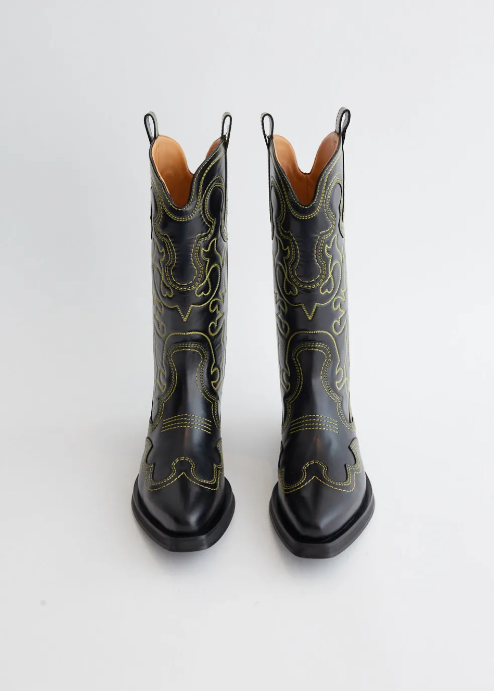 Mid Shaft Embroidered Western Boots