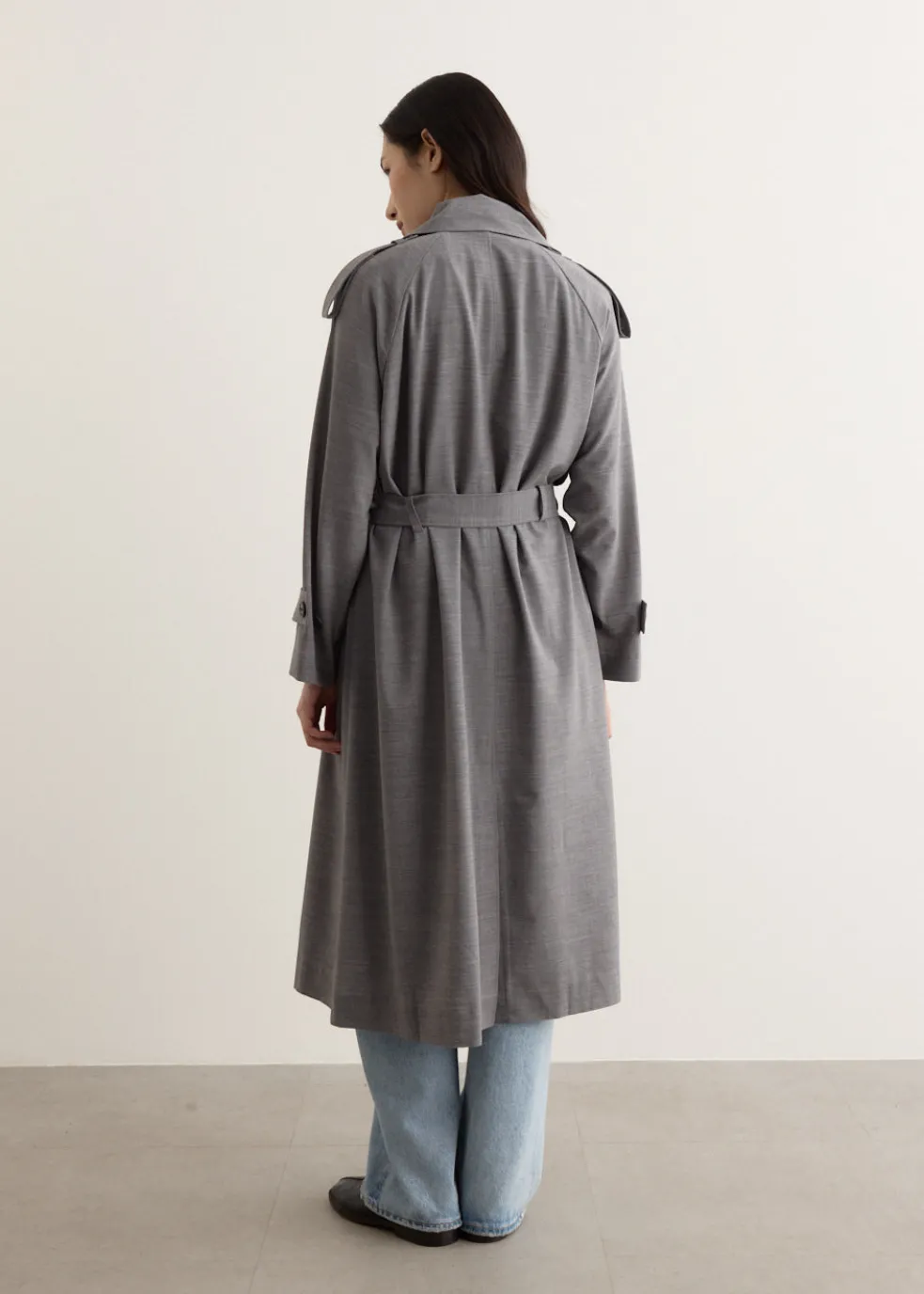 Midnight Tailored Trench Coat