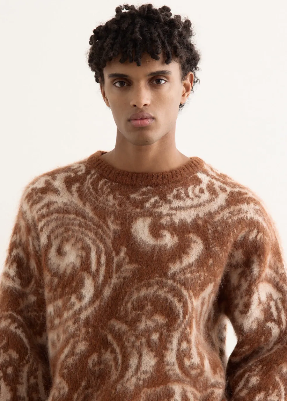 Mohair Paisley Jacquard Sweater