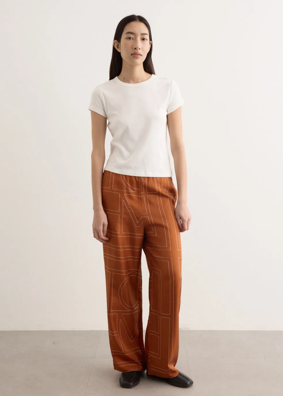 Monogram Silk Pj Pants