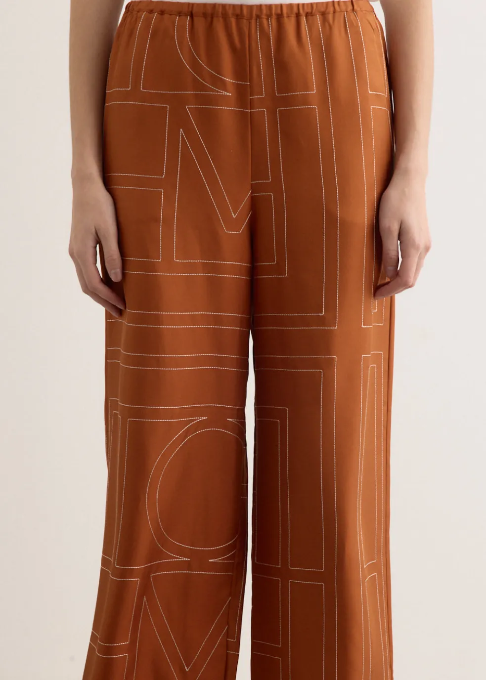 Monogram Silk Pj Pants