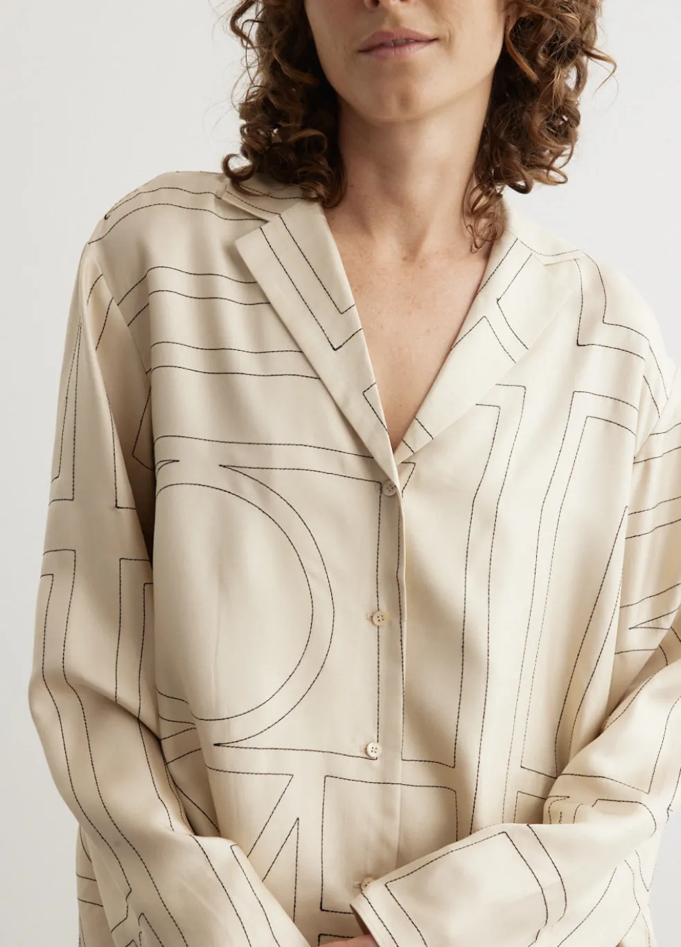 Monogram Silk Pyjama Top