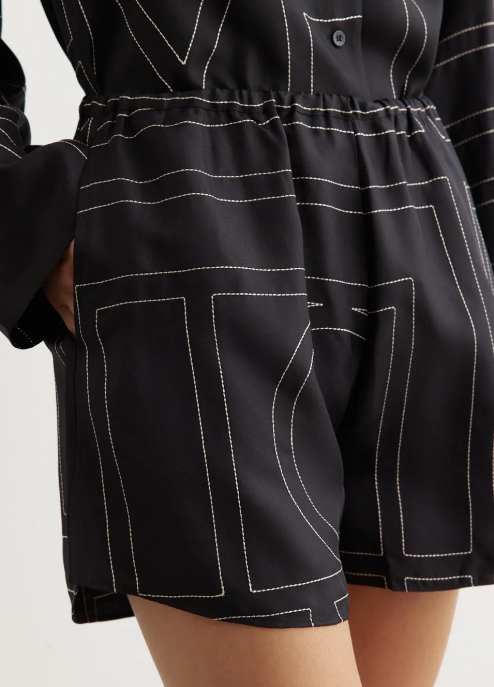 Monogram Silk Shorts