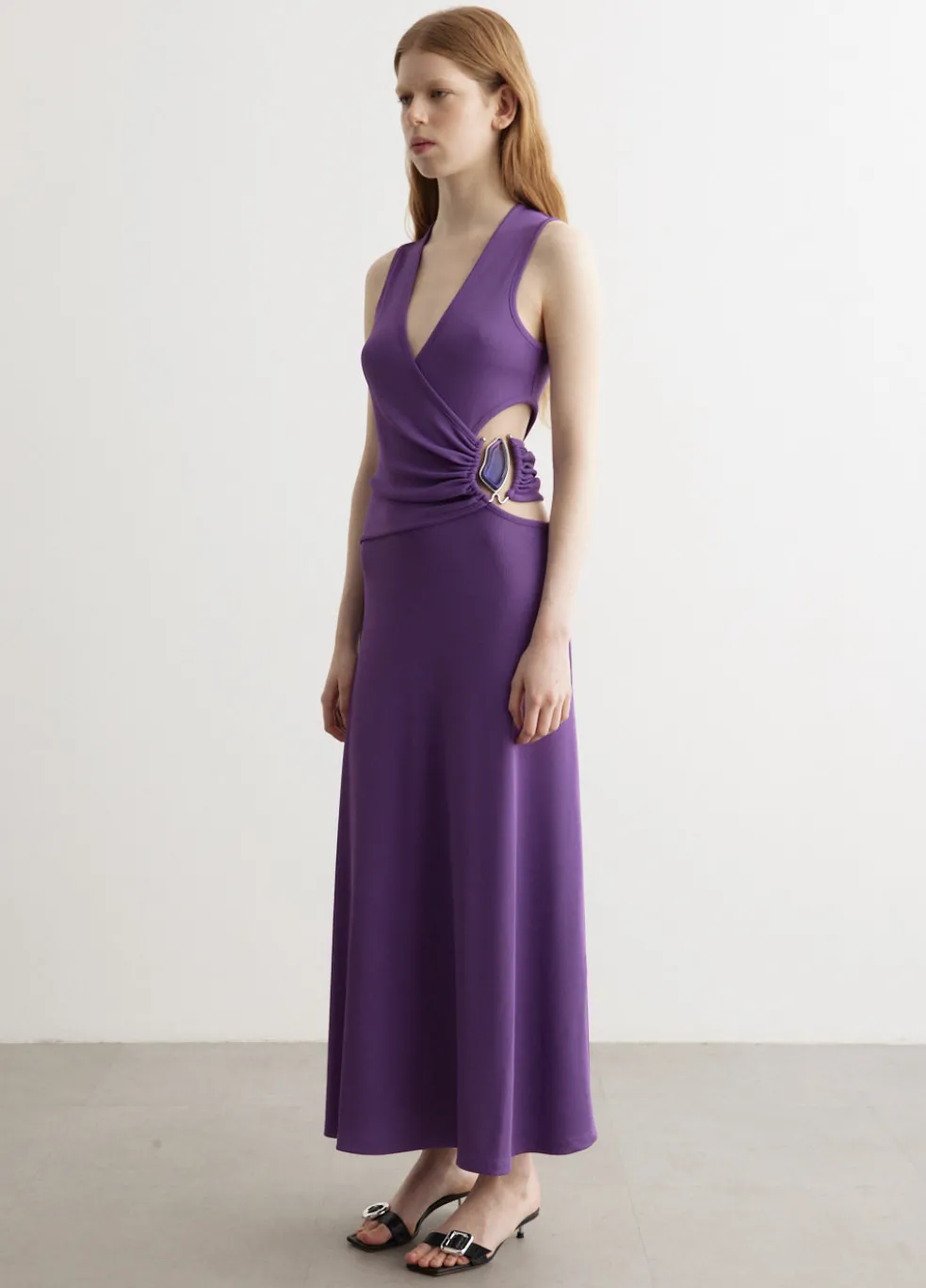 Moodstone Overlap Tank Dress