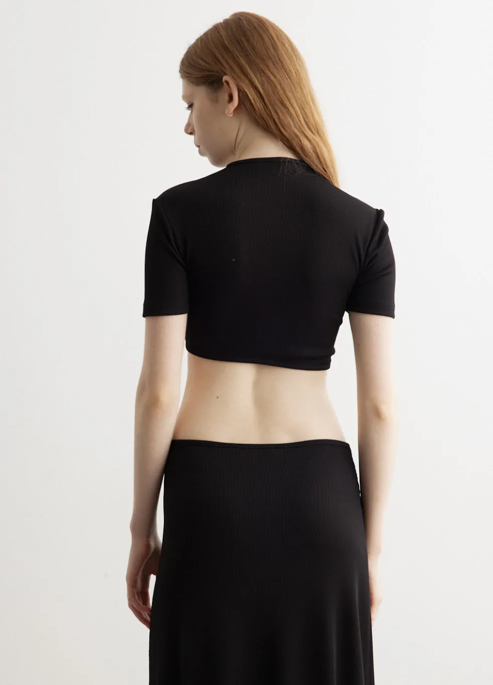 Moodstone Ruched Crop T-Shirt