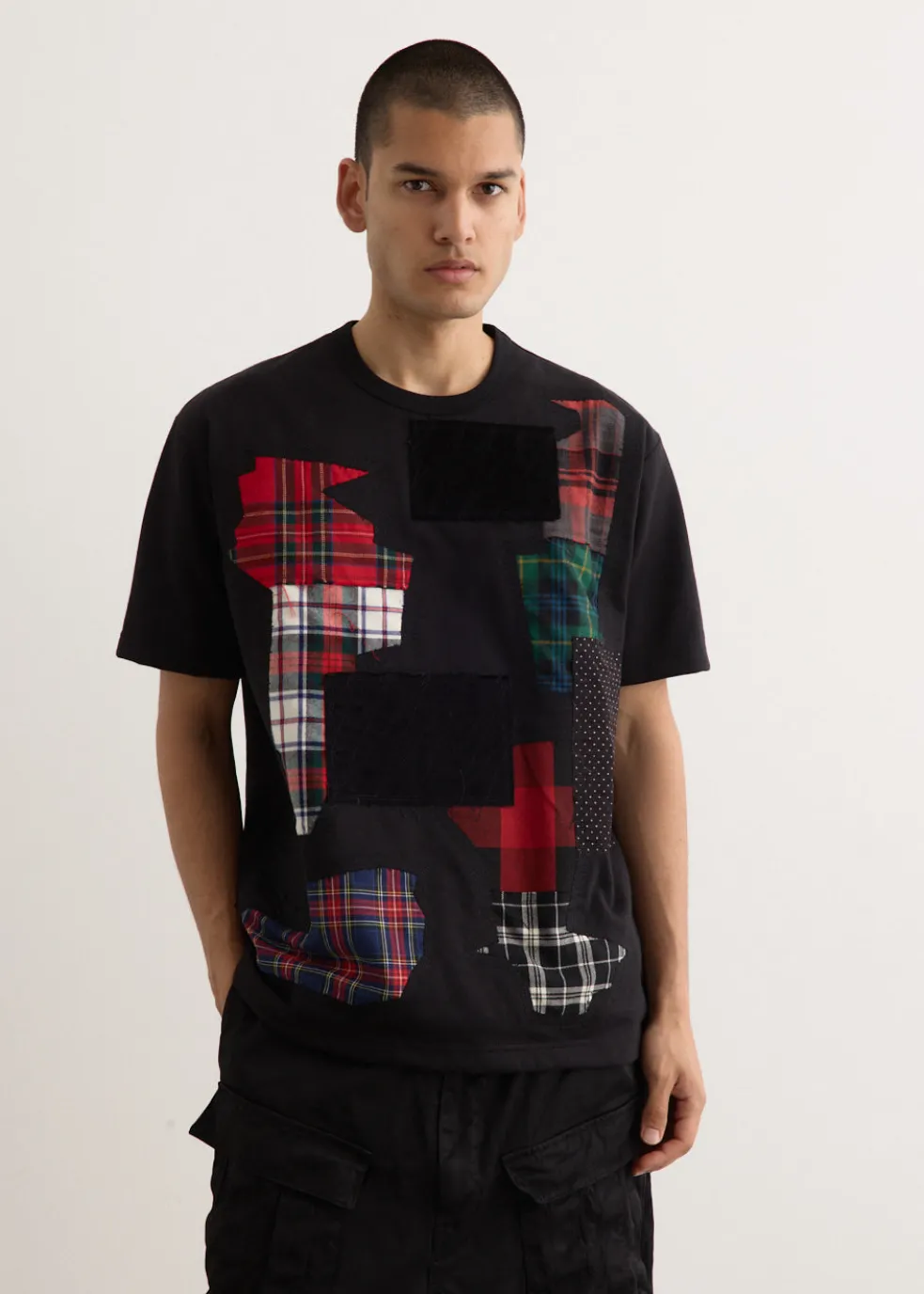 Multi Fabrics Patchwork T-Shirt