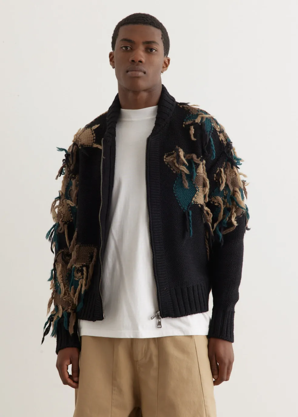 New Camouflage Zip-Up Cardigan