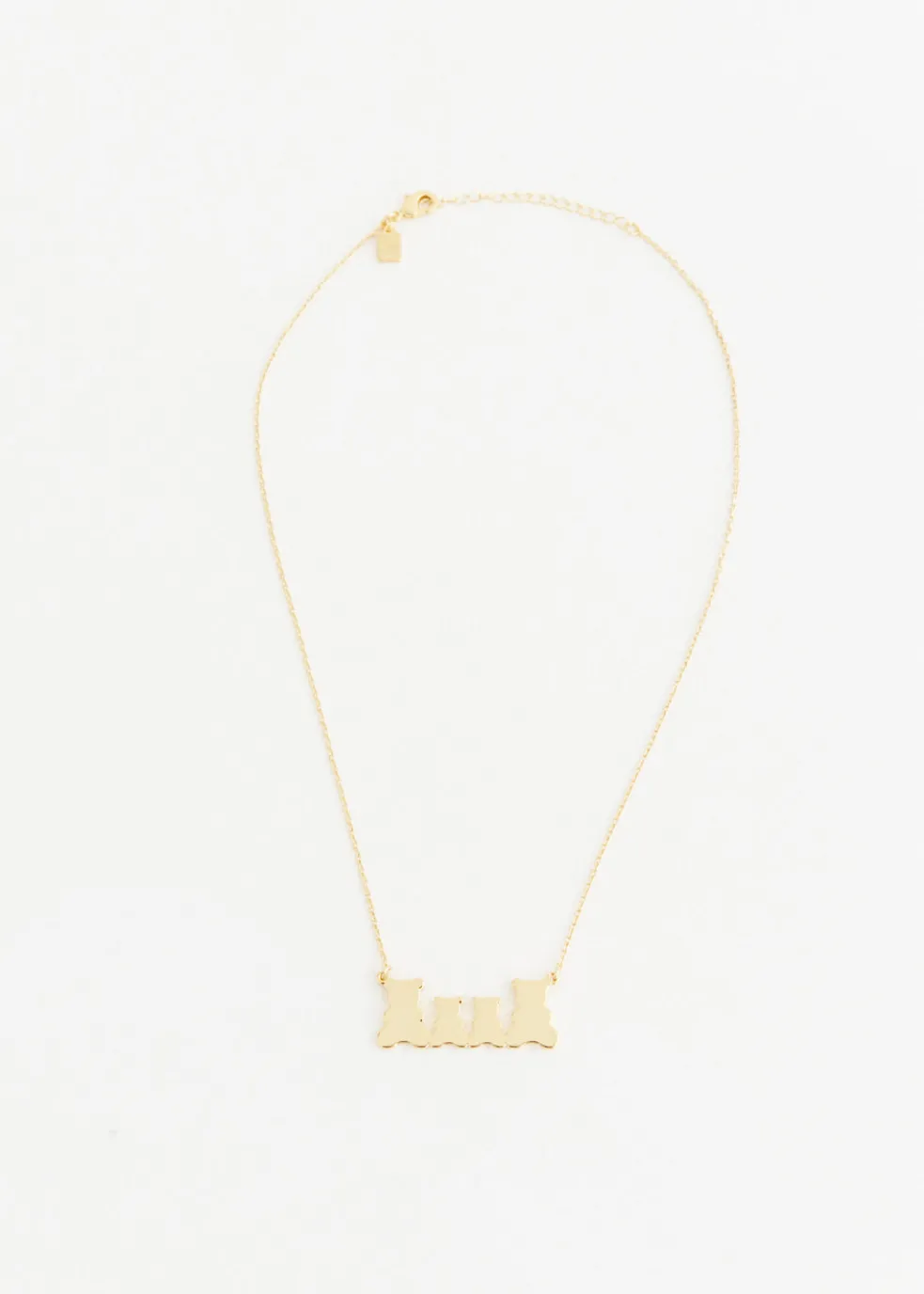 Nostalgia Bear Family x4 Necklace