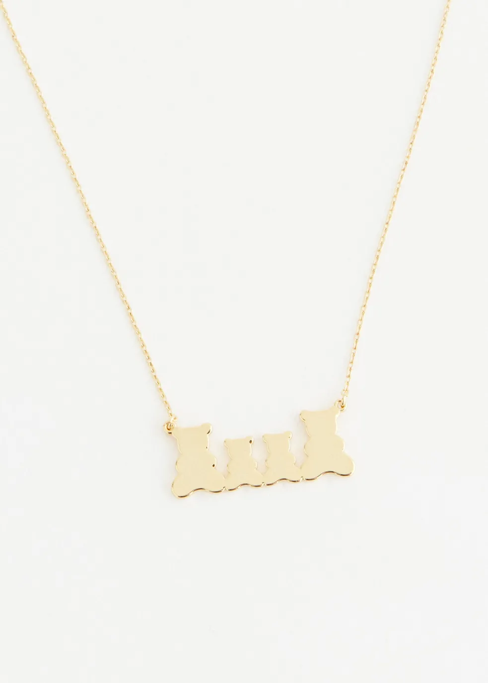Nostalgia Bear Family x4 Necklace