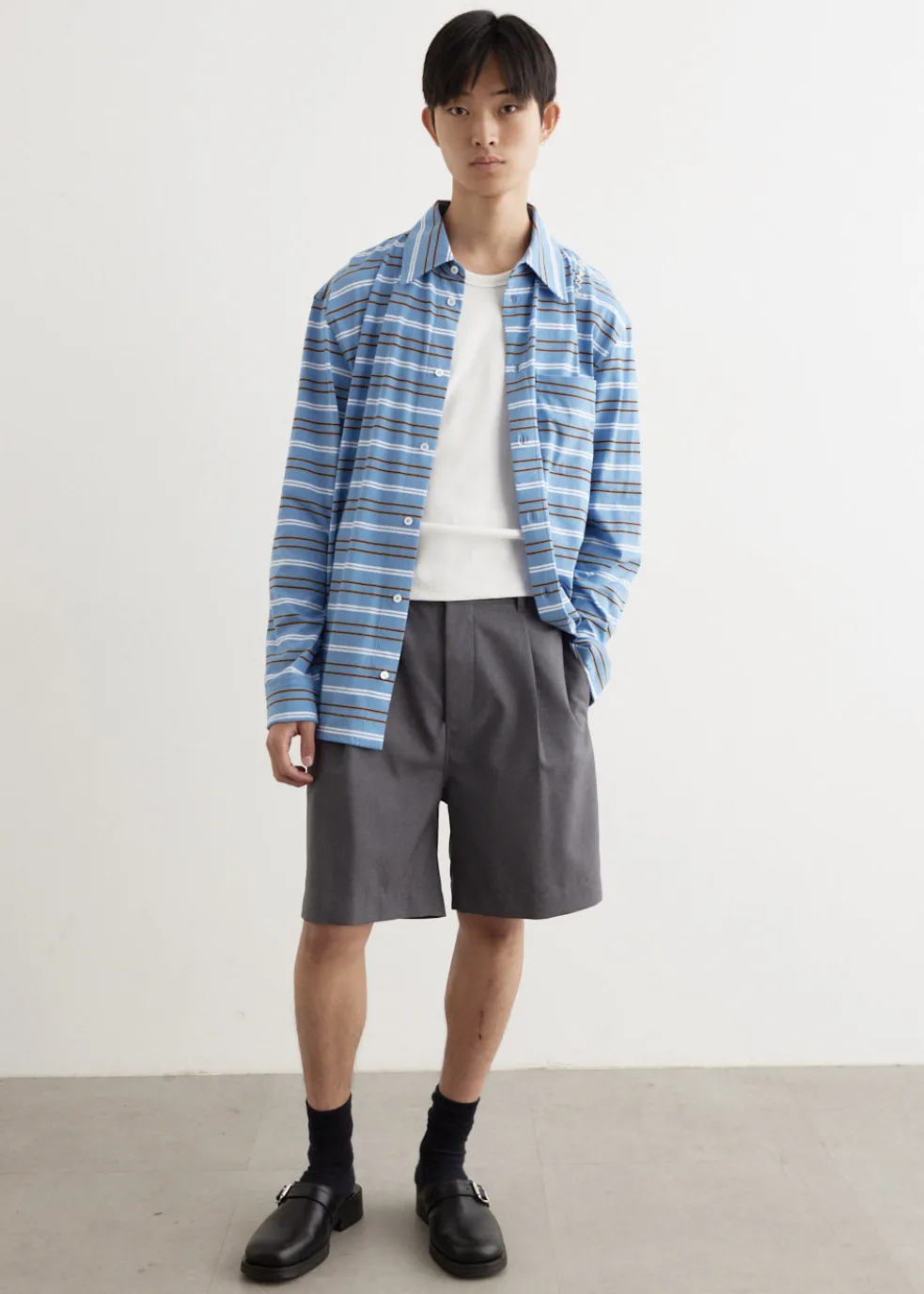 Oversized Stripe Jersey Shirt