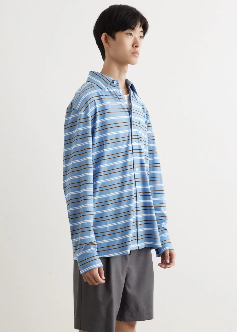 Oversized Stripe Jersey Shirt