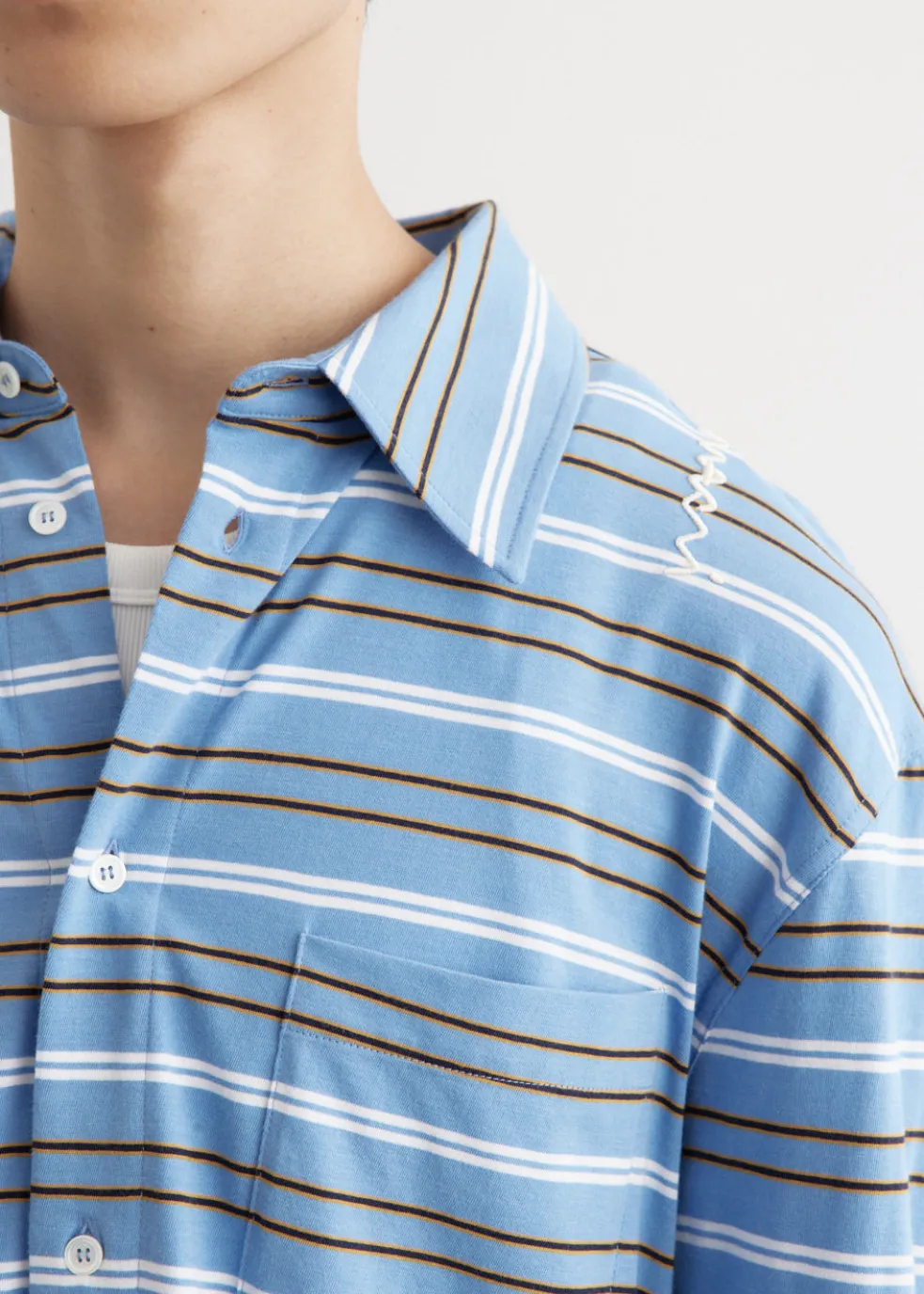 Oversized Stripe Jersey Shirt