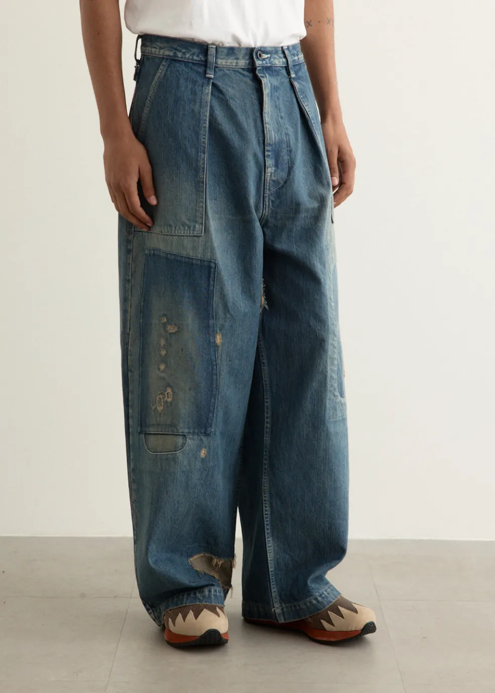 14oz Denim FATIGUE Baggy Pants (RUSHFIELD Remake)