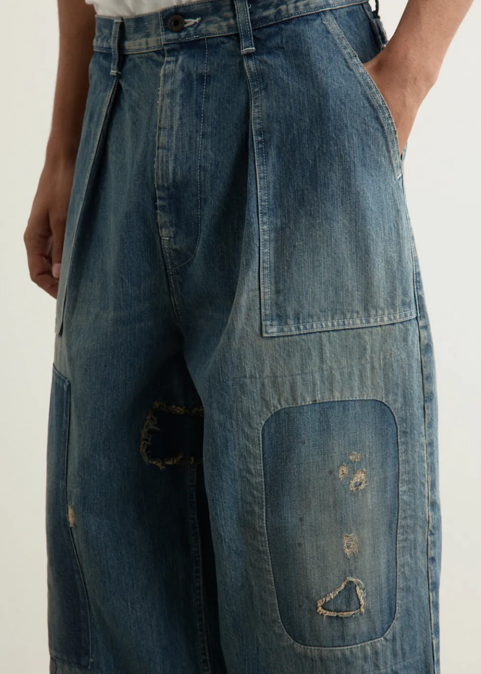 14oz Denim FATIGUE Baggy Pants (RUSHFIELD Remake)