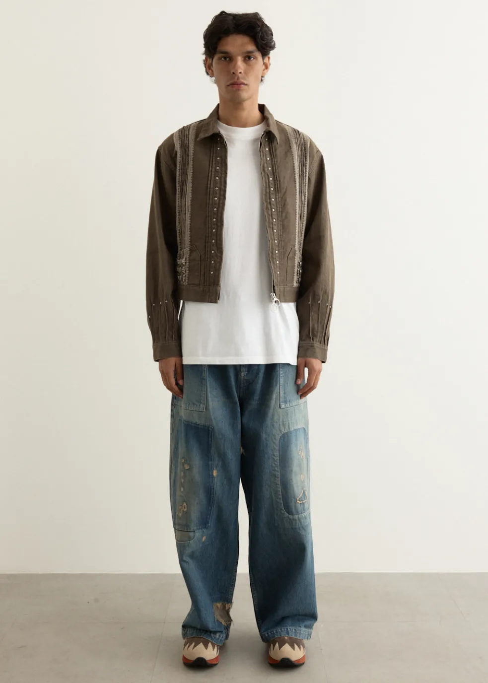 12oz YAGASURI Jacquard Denim Chimayo Drizzler JKT